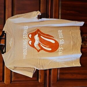 The Rolling Stones Short Sleeve Beige Retro Graphic T-Shirt, L, NWOT